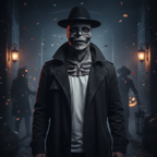 Kostium lateksowy na całą twarz z maską szkieletową na Halloween | SkullForge