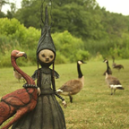 Gotisk Heksefigur med Dekorativ Stav Halloween Resin | ShadowHex
