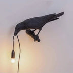 Lampa stołowa ceramiczna figurka kruka design | Corvessa