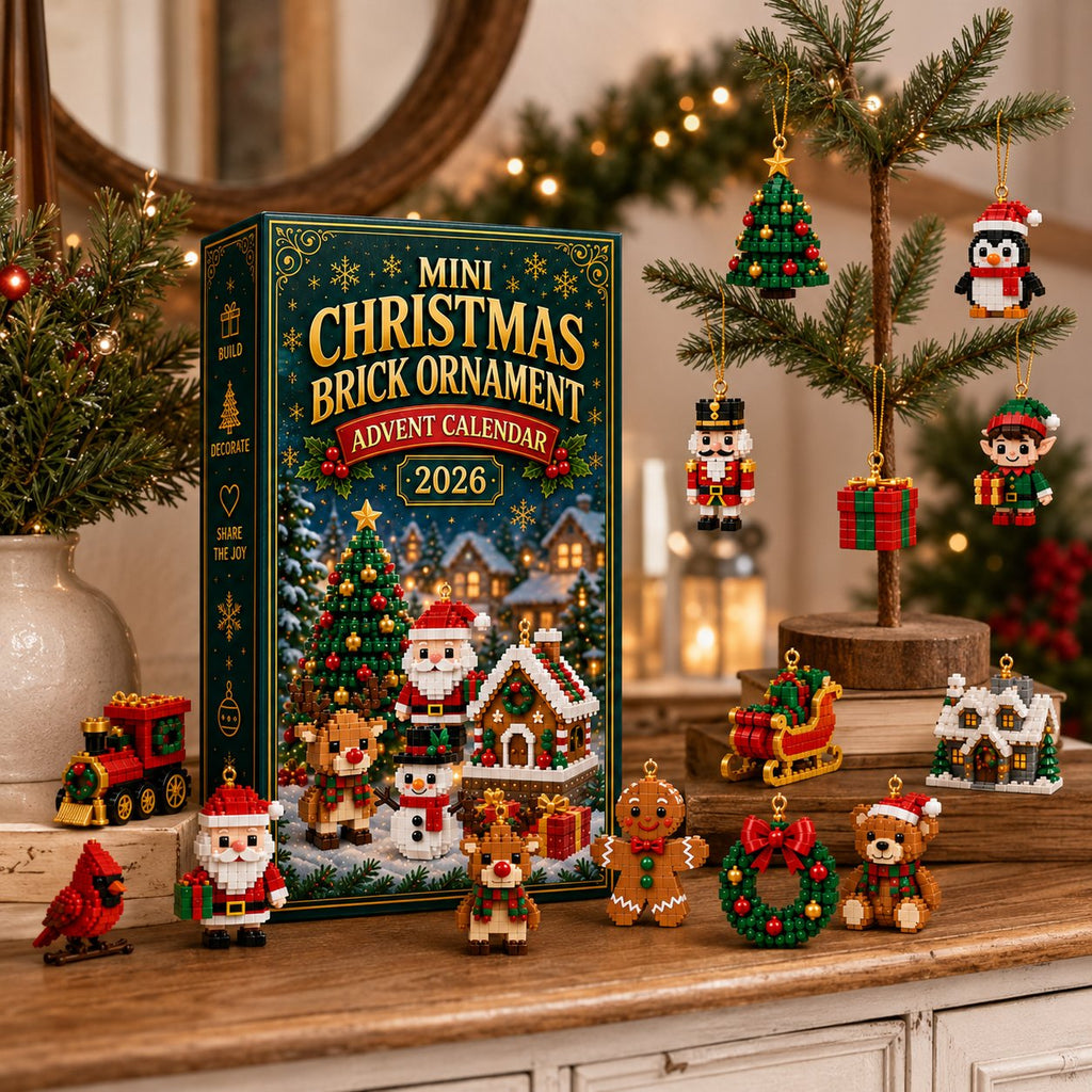 Adventskalender med 24 mini figurer til byggeri | Santavent