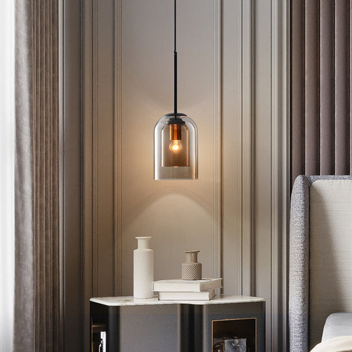 Szklana regulowana lampa wisząca LED, nowoczesne oświetlenie | LumiDrop