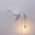 Lampa stołowa ceramiczna figurka kruka design | Corvessa