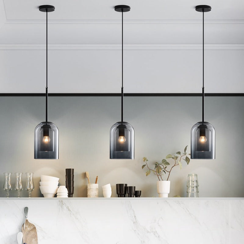 Szklana regulowana lampa wisząca LED, nowoczesne oświetlenie | LumiDrop