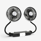 Wentylator samochodowy z podwójną obrotową głowicą i USB | DualBreeze