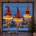 Hængende juledekoration med nissehue og varmt LED-lys | Mateo