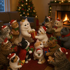 Julekalender med kattemotiv og 24 låger til december | Cativent