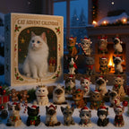 Julekalender med kattemotiv og 24 låger til december | Cativent