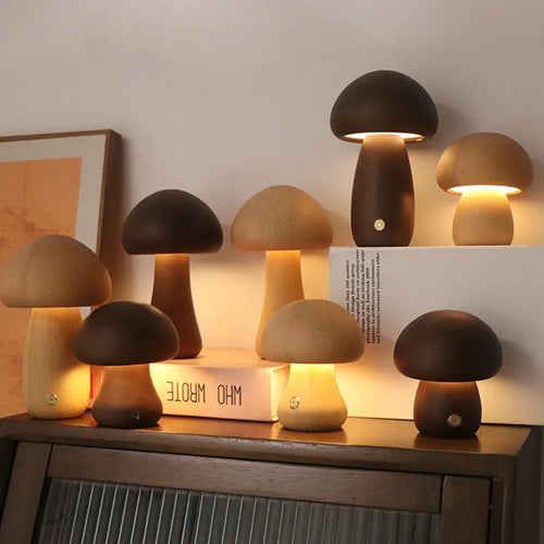 Lampa stołowa z bezprzewodowym oświetleniem w kształcie grzybka | Lumvara