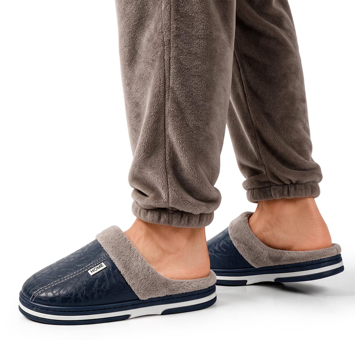 Isolerede slippers med kunstig pels og praktisk design | Norvik