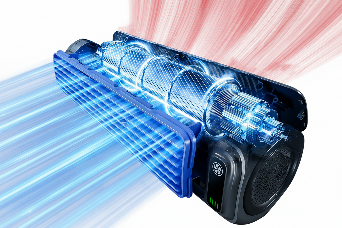 Przenośny bezłopatkowy klimatyzator z akumulatorem 6000 mAh i trzema trybami | Numa