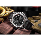 Sporty herreur med analog digital visning stopur alarm LED og kalender | Armand