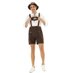 Korte tyrolerbukser til mænd med justerbare seler broderi Oktoberfest | Wenceslao