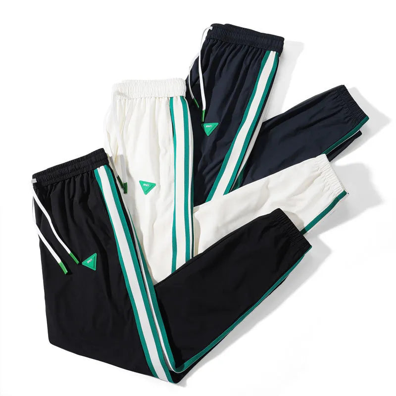 Spodnie dresowe Sportowe Stretch w paski Komfort | Varex