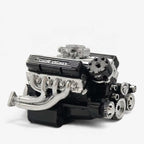 Zestaw konstrukcyjny miniaturowego silnika benzynowego V8 z metalowymi częściami i zapłonem CDI | Chargabuc