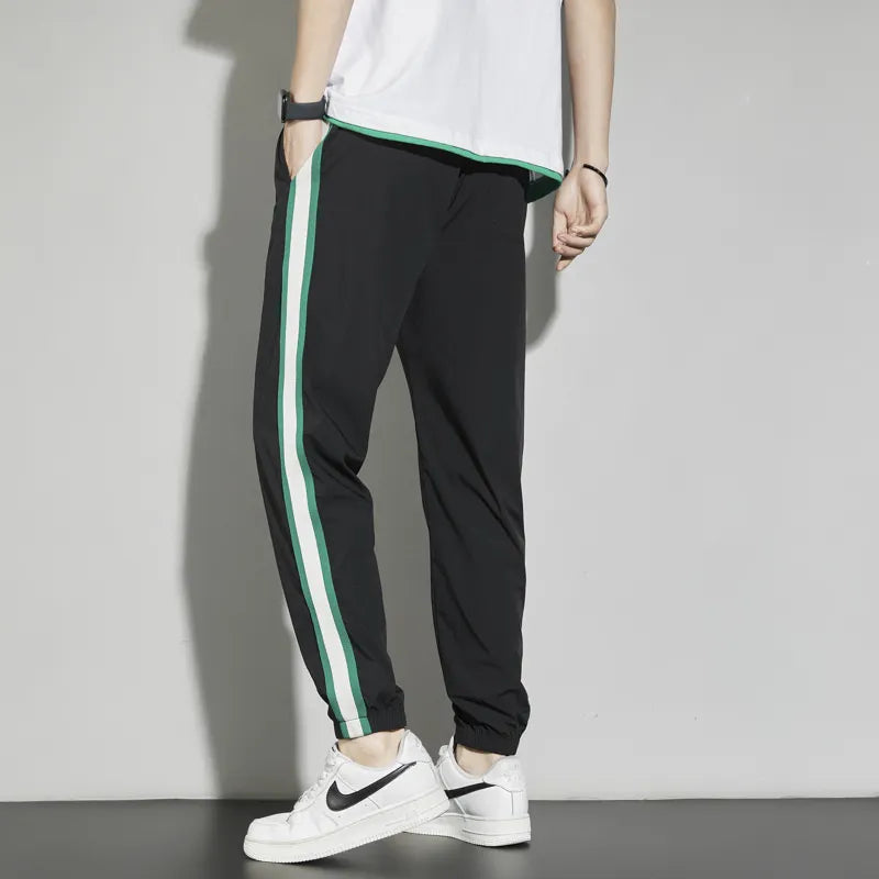 Spodnie dresowe Sportowe Stretch w paski Komfort | Varex