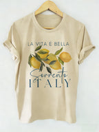 T-shirt Frugt Print Casual Sommer | Orvyn