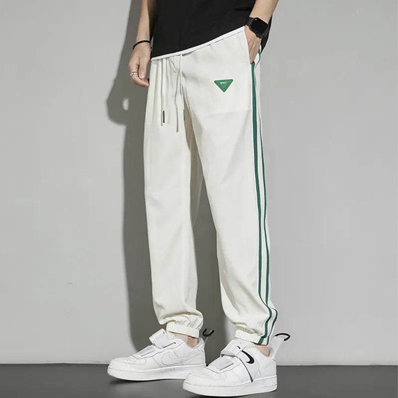 Spodnie dresowe Sportowe Stretch w paski Komfort | Varex