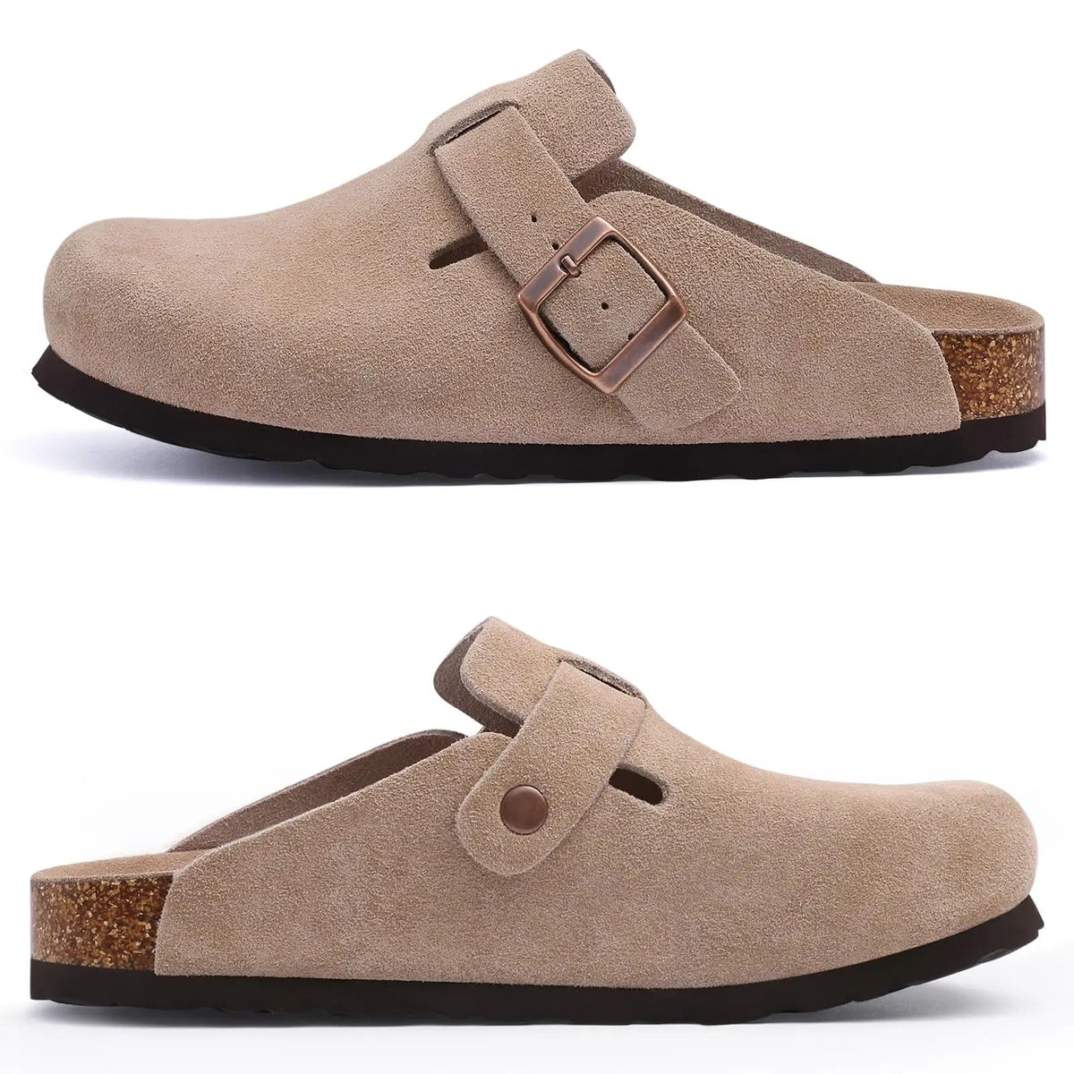 Unisex dreváky med korkstøtte og slip-on design | Matt