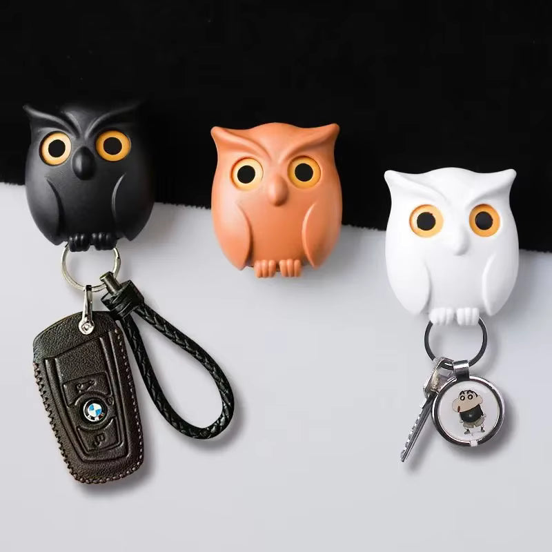 Magnetyczny wieszak na klucze z PVC w kształcie sowy do dekoracyjnego wystroju wnętrz | Bastide