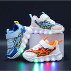 Dziecięce sneakersy Podeszwa LED Rzep Oddychające Komfort | Alvero