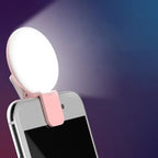 Kompaktowa lampka LED do selfie z klipsem i regulacją poziomu jasności | Lumina