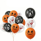 Balony halloweenowe z dyniami, szkieletami i odciskami dłoni | Balloween