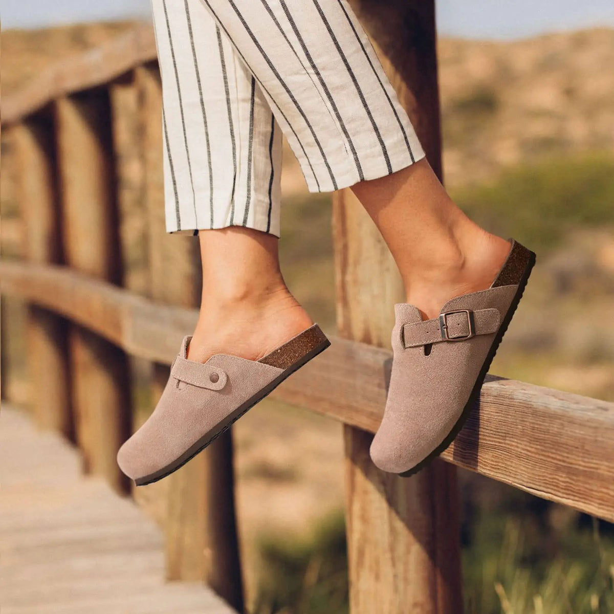Unisex dreváky med korkstøtte og slip-on design | Matt