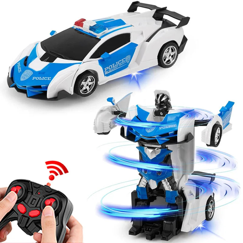 Zdalnie sterowany samochód transformujący się z funkcją robota i światłami | Megaxon