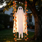 Wiszący duch Halloween z oświetleniem LED i pilotem | Spokaty