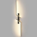 Nowoczesna czarna aluminiowa lampa ścienna LED | Lucro