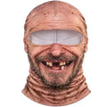 Balaclava ansigtsmaske med realistisk 3D-print elastisk polyester til ski og snowboard | Quentin