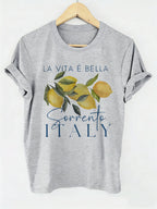 T-shirt Frugt Print Casual Sommer | Orvyn