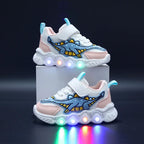 Dziecięce sneakersy Podeszwa LED Rzep Oddychające Komfort | Alvero