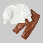 Komplet dziecięcy Wygodny Miękki Bufiaste rękawy Komplet | Lunari