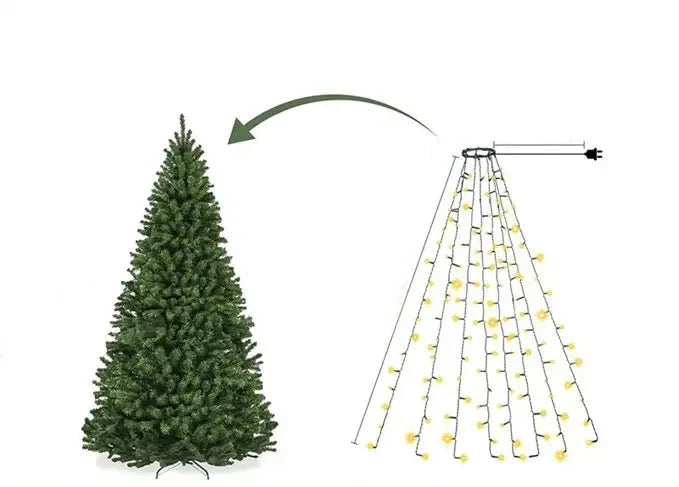 Dekoracyjne oświetlenie LED na choinkę z ośmioma trybami świecenia | Lumique