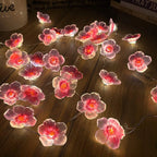 Dekorativ LED-lyskæde med blomster og batteridrift | Floryn