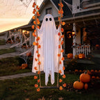 Wiszący duch Halloween z oświetleniem LED i pilotem | Spokaty
