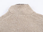 Damski sweter z kołnierzem wiązanym na kokardę, długimi rękawami i elastycznym materiałem | Flora