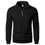 Herre sweatshirt med halv lynlås høj krave og lange ærmer | Étienne