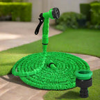 Elastyczny, rozciągliwy wąż ogrodowy z wielofunkcyjną końcówką, lateksowym rdzeniem i poliestrową osłoną | Rémi