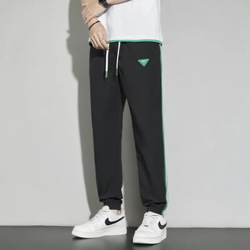 Spodnie dresowe Sportowe Stretch w paski Komfort | Varex