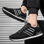 Sneakersy tekstylne sznurowane elastyczna gumowa podeszwa komfort | Tavero