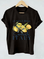 T-shirt Frugt Print Casual Sommer | Orvyn