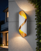 Væglampe LED Spiral Design Aluminium Udendørs Indendørs | Belaro