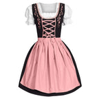 Oktoberfest dirndl kjole til kvinder i polyester med middelalderinspireret design | Madeleine