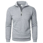 Herre sweatshirt med halv lynlås høj krave og lange ærmer | Étienne