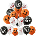 Balony halloweenowe z dyniami, szkieletami i odciskami dłoni | Balloween