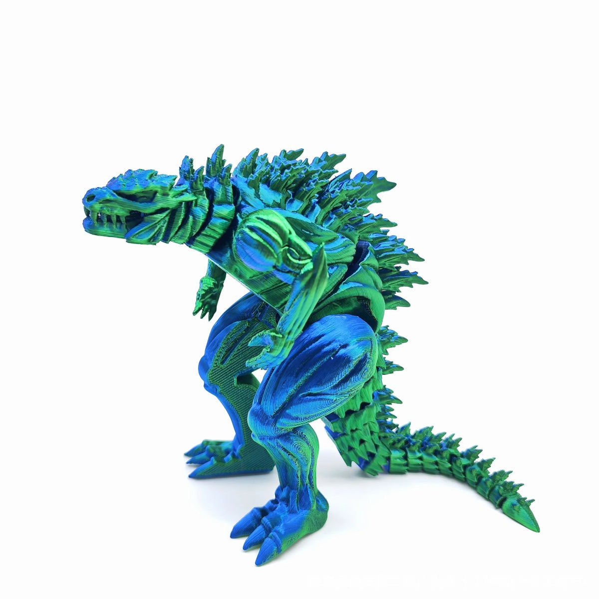 3D-printet dinosaurfigur med bevægelige led roterbare dele muskuløst design | DinoMax