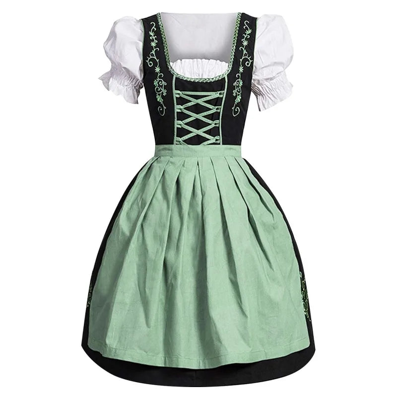 Sukienka dirndl na Oktoberfest dla kobiet z poliestru, o średniowiecznym wzornictwie | Madeleine