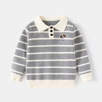 Kenvor Lio Unisex Børnesweater Stribet Langærmet Varm Vinter Komfort